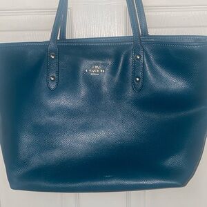 Coach Teal tote bag